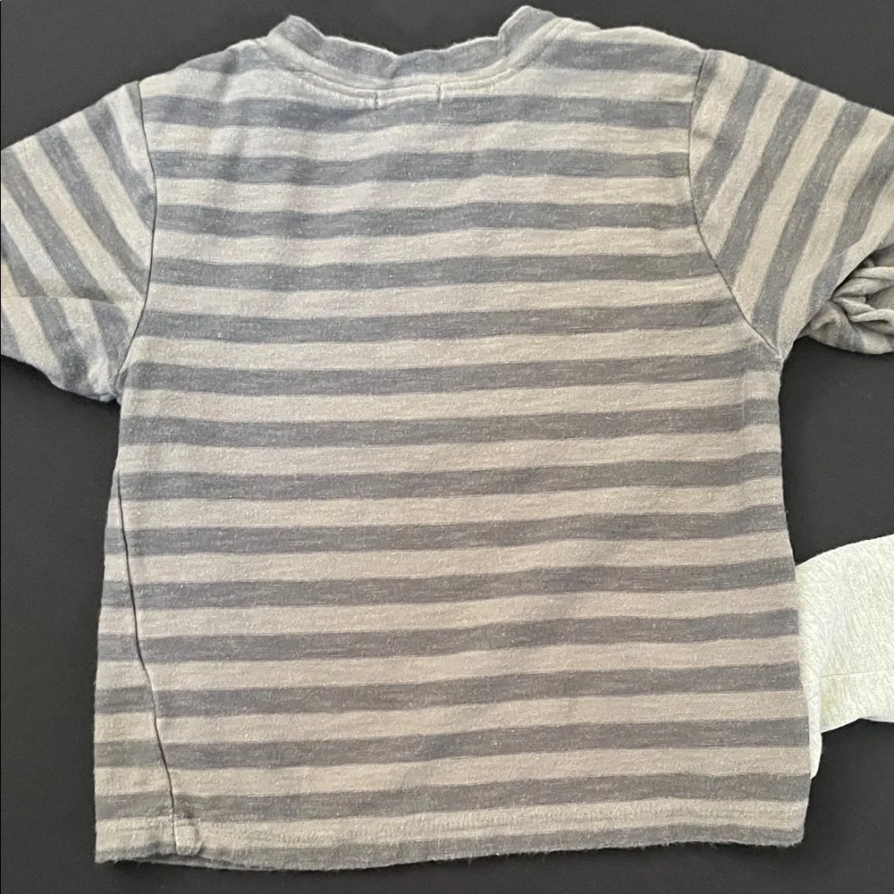 Gray Striped and Heathered Kids Tees set - Boys 5T - Picture 3 of 5